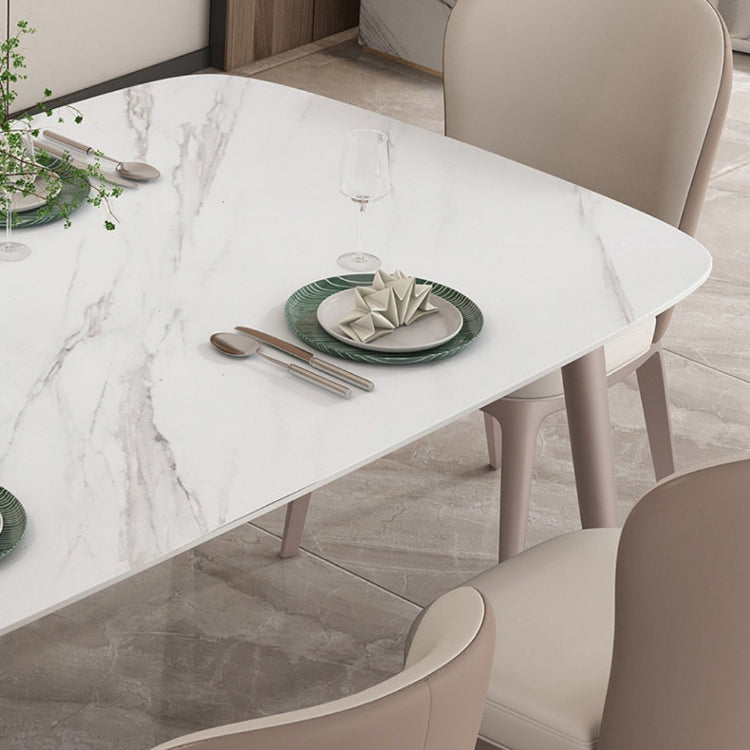 Modern Sintered Stone Dinette Set 1/2/5/7 Pieces Rectangular Dining Set