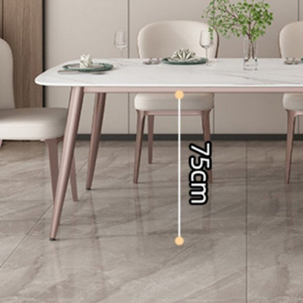 Modern Sintered Stone Dinette Set 1/2/5/7 Pieces Rectangular Dining Set