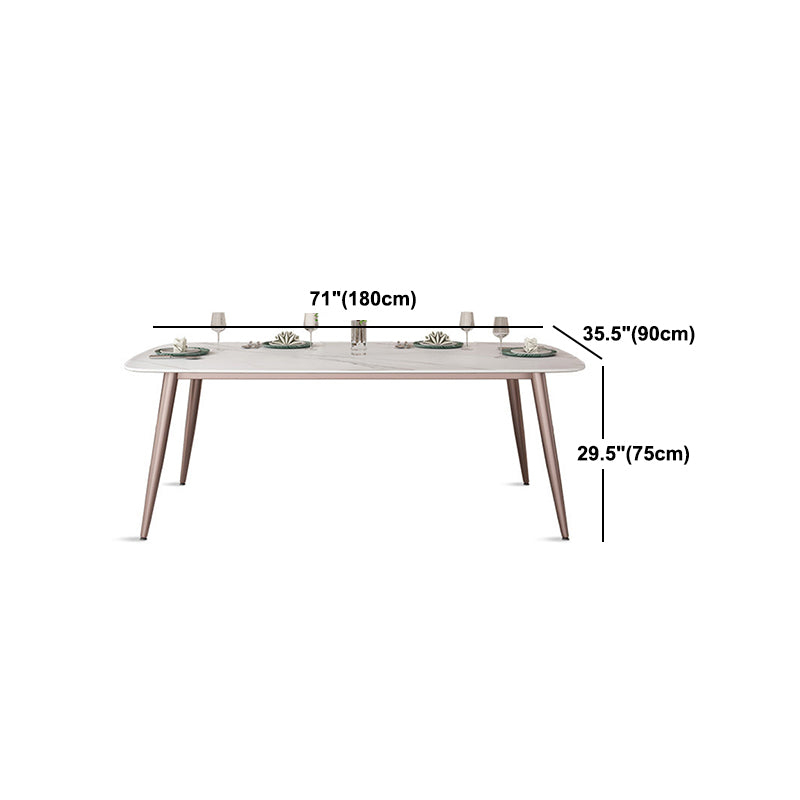 Modern Sintered Stone Dinette Set 1/2/5/7 Pieces Rectangular Dining Set
