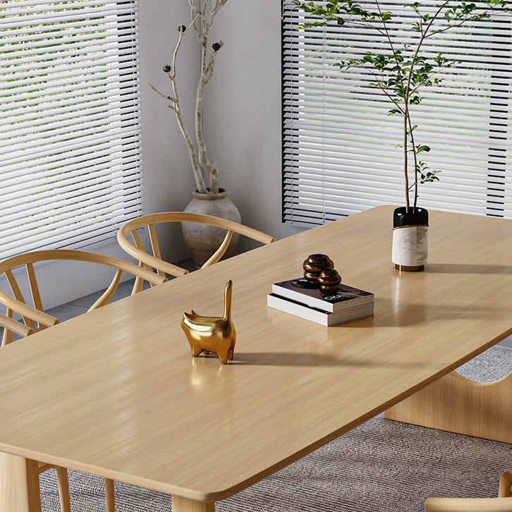 Modern 1/7 Pieces Dining Set Rectangle Pine Wood Dining Table for Dining Room