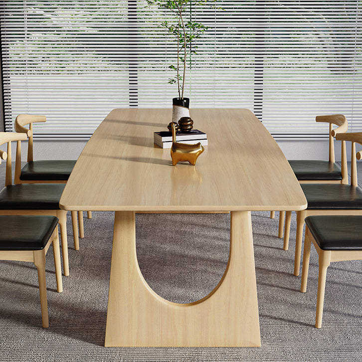 Modern 1/7 Pieces Dining Set Rectangle Pine Wood Dining Table for Dining Room