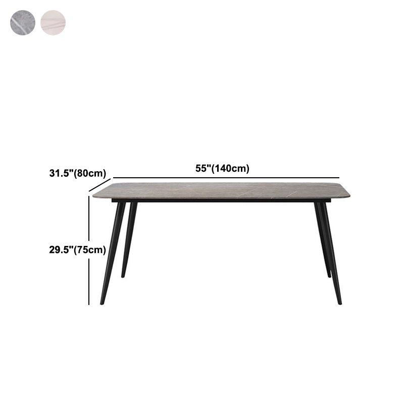 Contemporary Style Dining Table Rectangle Dining Room for Kitchen Home