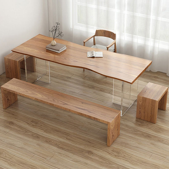Modern Brown in Wood Table Specialty Dining Table for Kitchen
