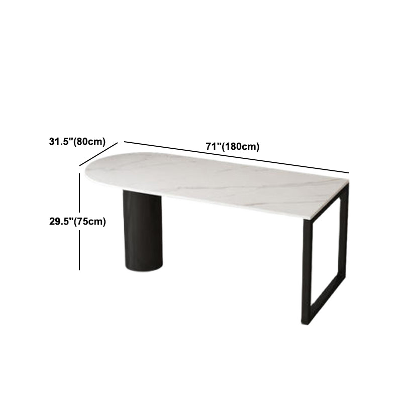 Stone Dining Site Table Simplicity Style Dining Room Collection for Indoor