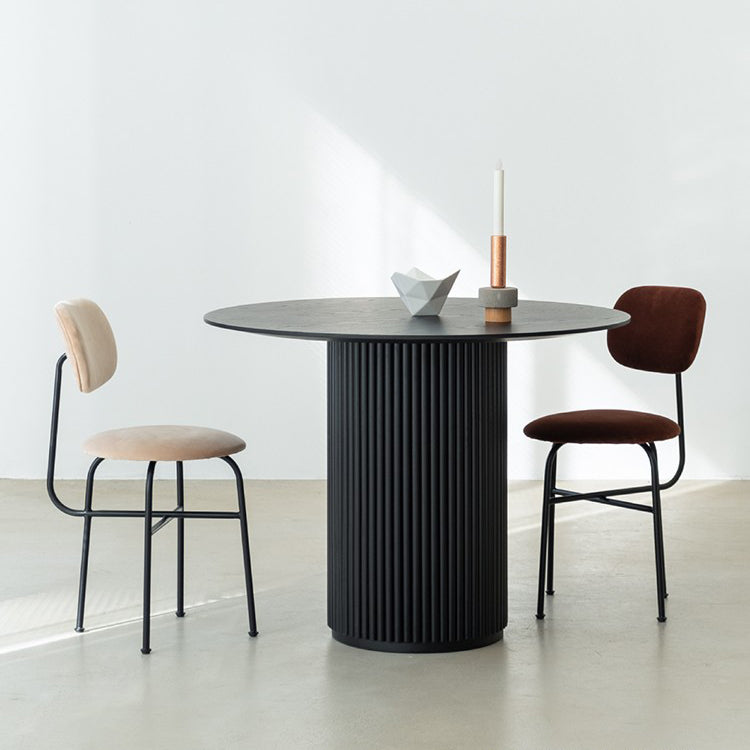 Round Dining Table Modern Style Solid Wood Dinner Table for for Kitchen Home Furniture