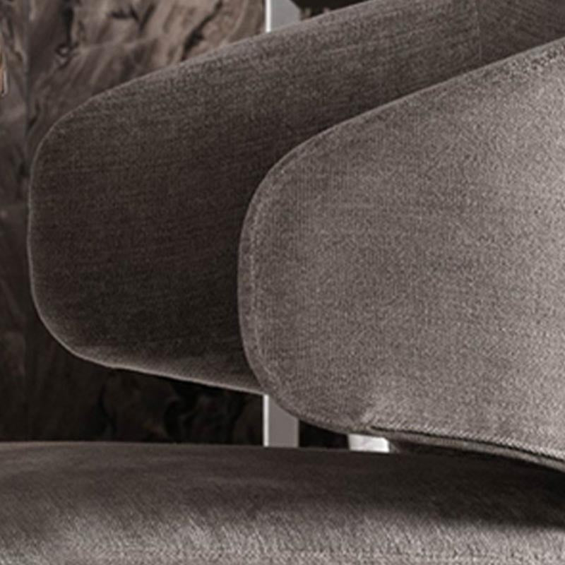 Contemporary Steel Dining Arm Chair Wingback Side Furniture Single in Matte Finish