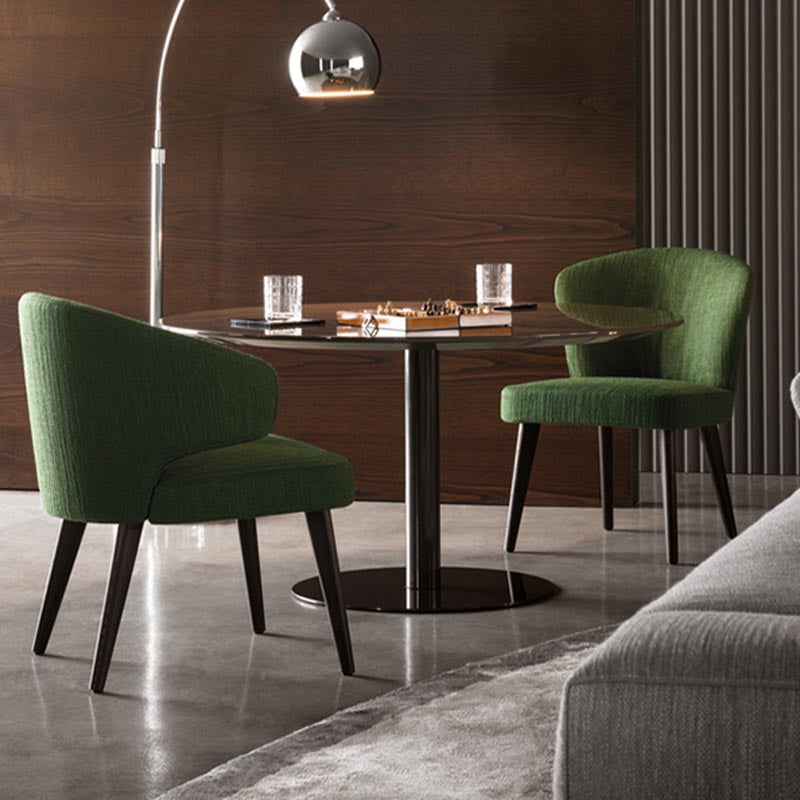 Contemporary Steel Dining Arm Chair Wingback Side Furniture Single in Matte Finish