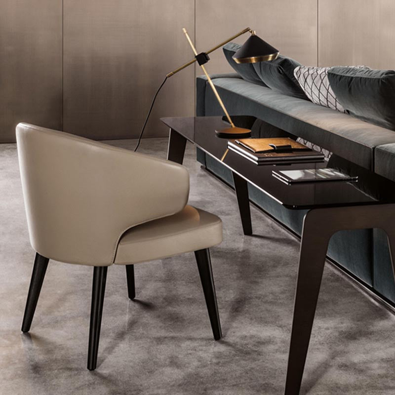 Contemporary Steel Dining Arm Chair Wingback Side Furniture Single in Matte Finish