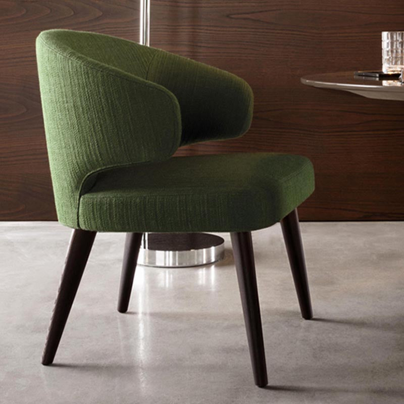 Contemporary Steel Dining Arm Chair Wingback Side Furniture Single in Matte Finish