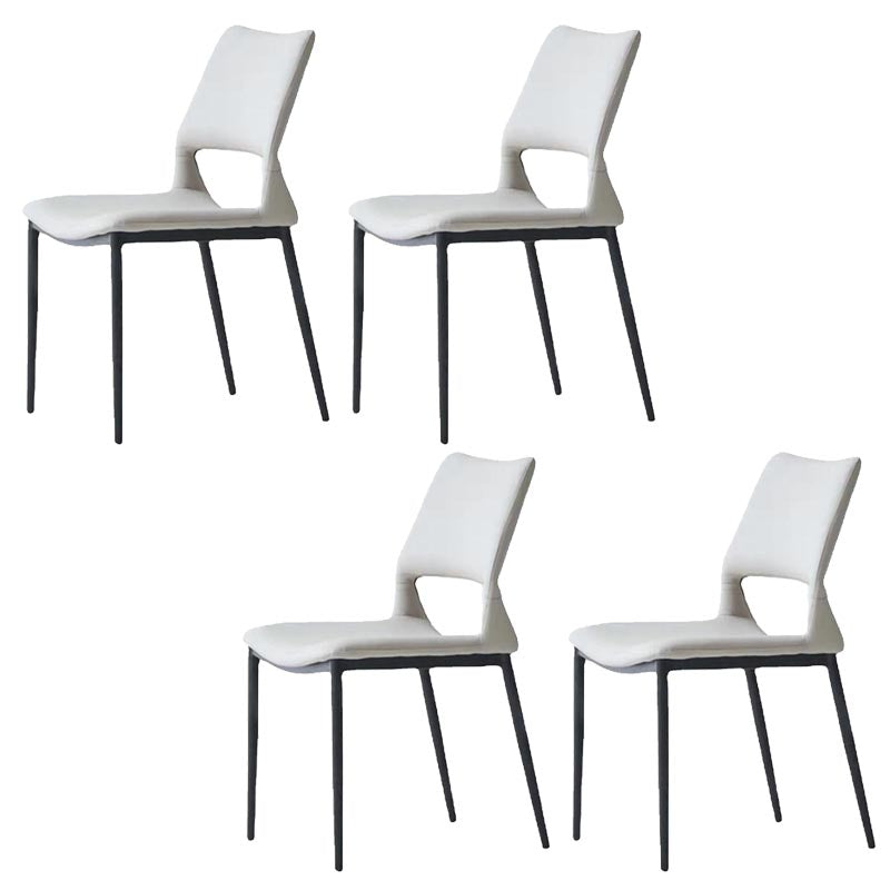 Armless Dining Chairs Contemporary Open Back Dining Side Upholstered Furniture