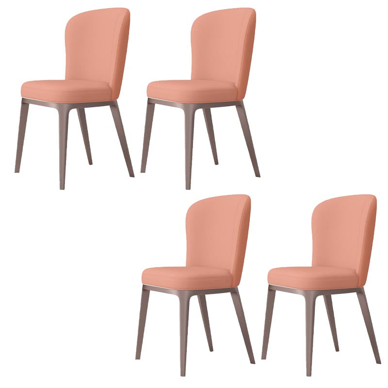 Contemporary Metal Dining Chair Parsons Furniture in Matte Finish for Home