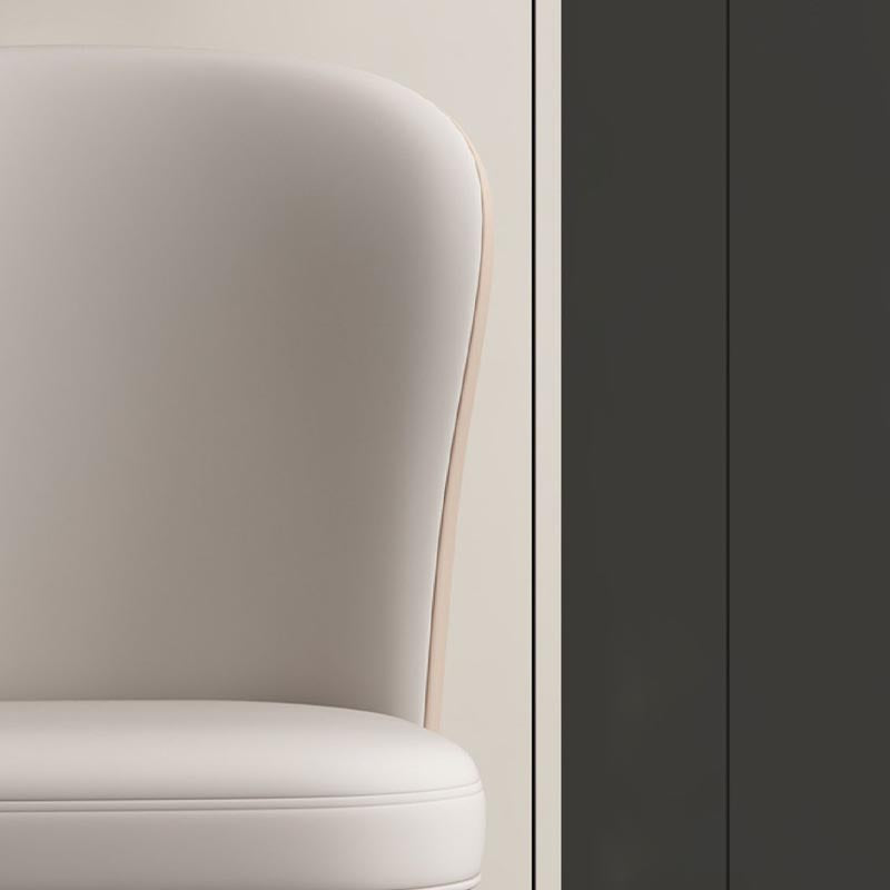 Contemporary Metal Dining Chair Parsons Furniture in Matte Finish for Home