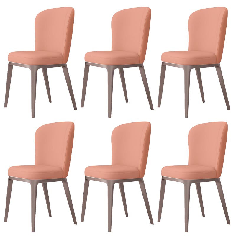 Contemporary Metal Dining Chair Parsons Furniture in Matte Finish for Home