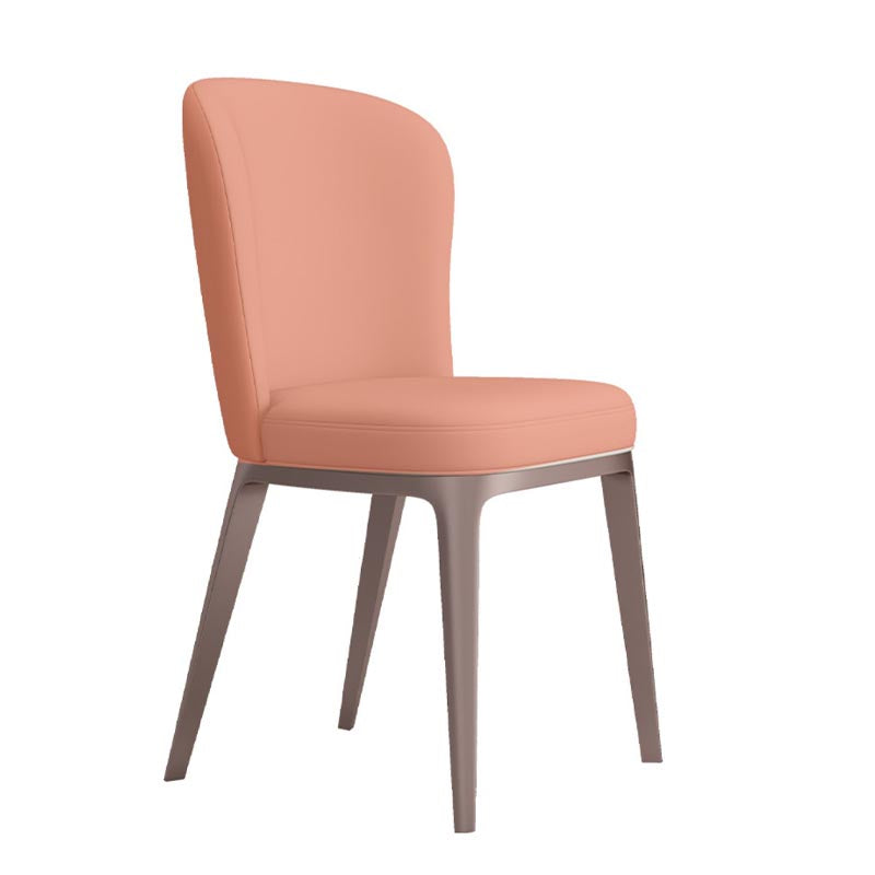 Contemporary Metal Dining Chair Parsons Furniture in Matte Finish for Home