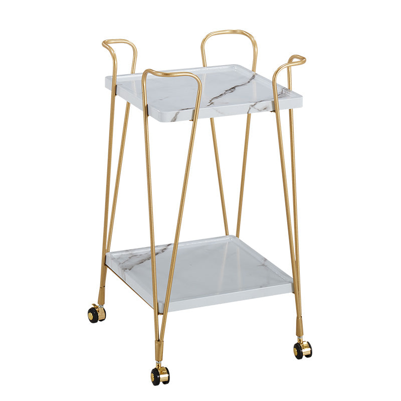 30.71"H Modern Prep Table Rolling Metal Rectangular Prep Table for Dining Room