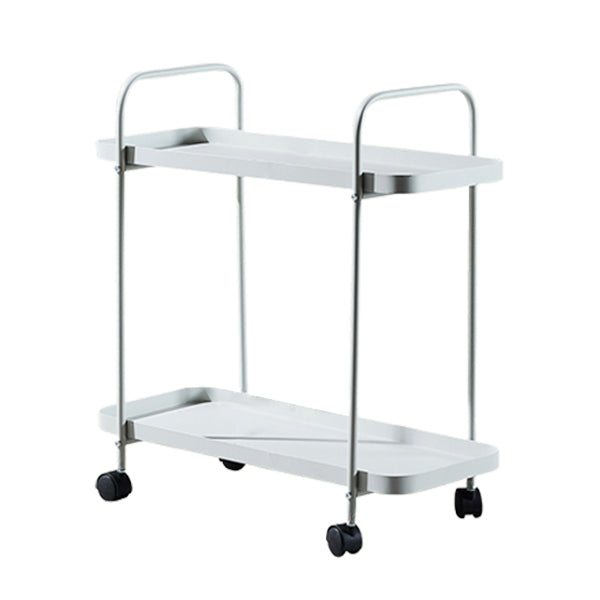 25.2"H Rolling Modern Prep Table Metal Rectangular Prep Table for Dining Room