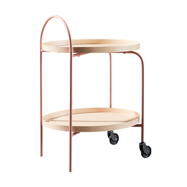 25.2"H Rolling Modern Prep Table Metal Rectangular Prep Table for Dining Room