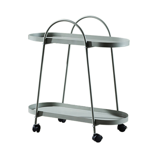 25.2"H Rolling Modern Prep Table Metal Rectangular Prep Table for Dining Room