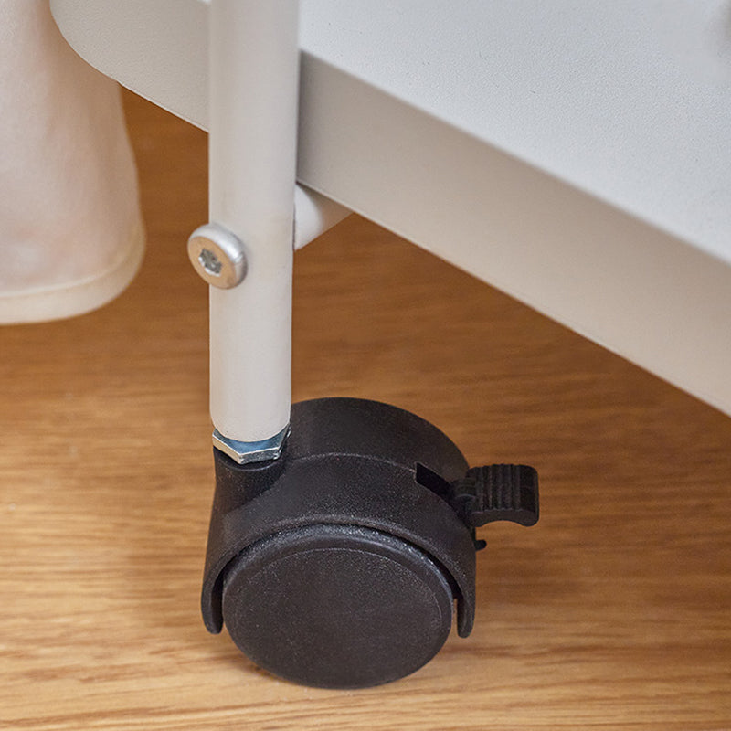 25.2"H Rolling Modern Prep Table Metal Rectangular Prep Table for Dining Room