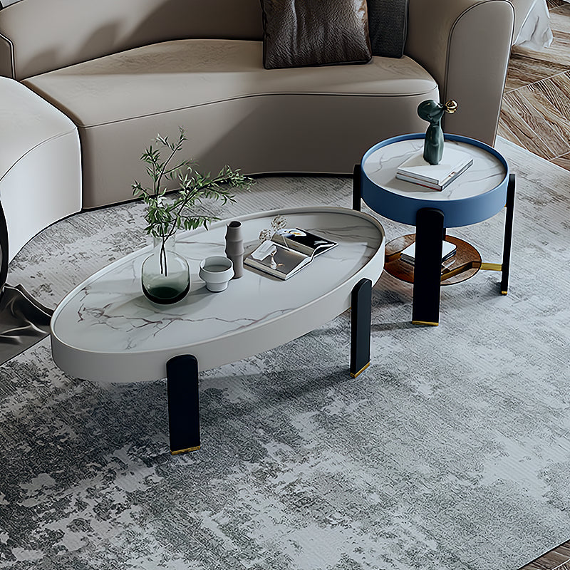 Slate Modern Coffee Table 1 Single Cocktail Table for Living Room