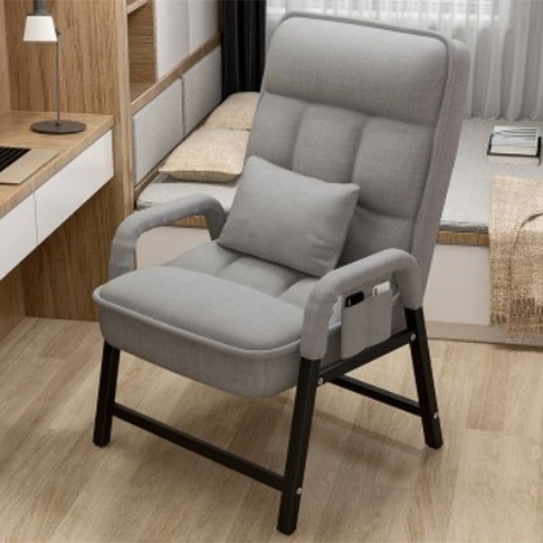 Modern Style Home Office Chair Adjustable Back Working Chair No Wheels