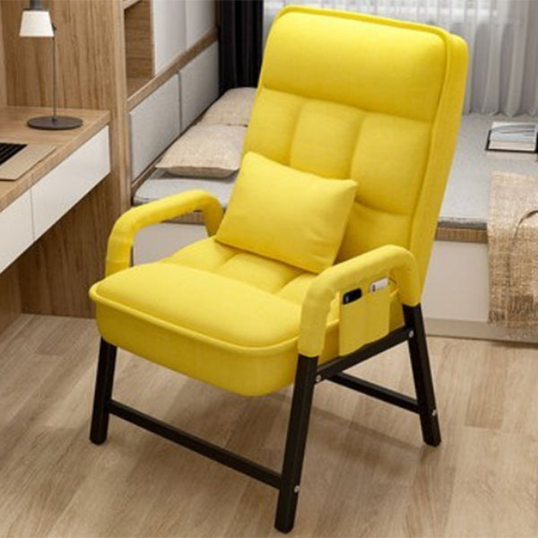 Modern Style Home Office Chair Adjustable Back Working Chair No Wheels