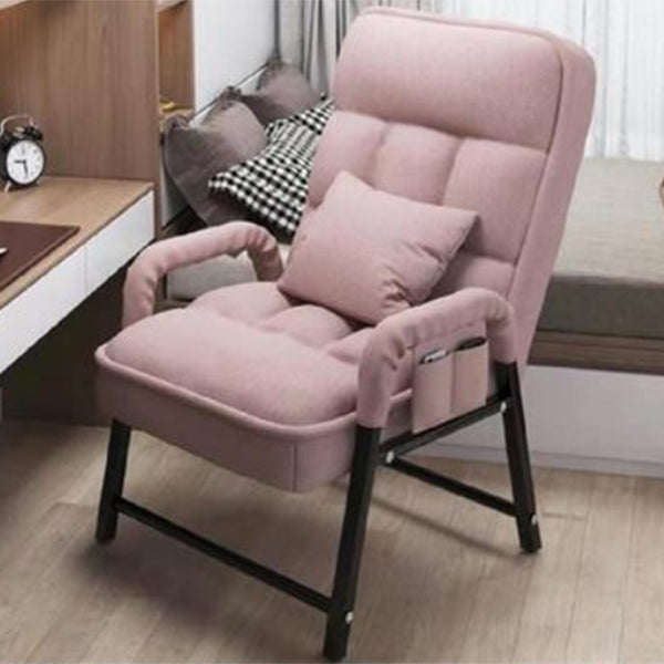 Modern Style Home Office Chair Adjustable Back Working Chair No Wheels