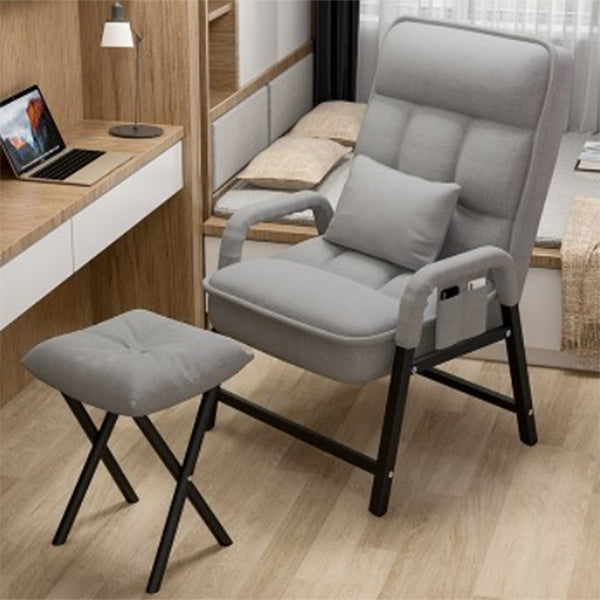 Modern Style Home Office Chair Adjustable Back Working Chair No Wheels