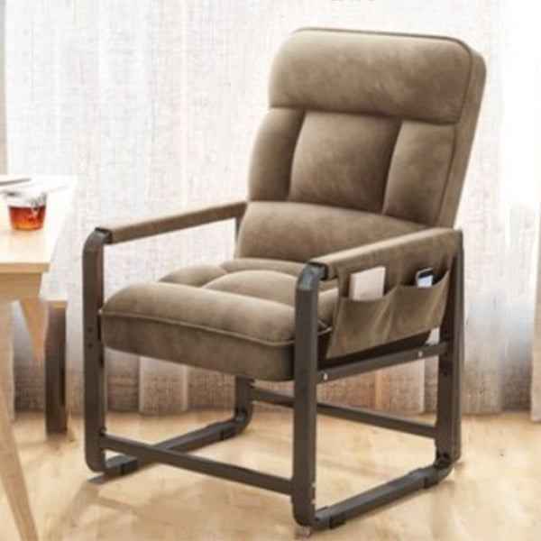 Modern Style Home Office Chair Adjustable Back Working Chair No Wheels