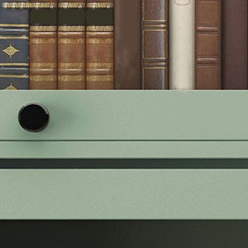 Modern Style Bookcase Closed Back Bookshelf with Glass Door for Home Office