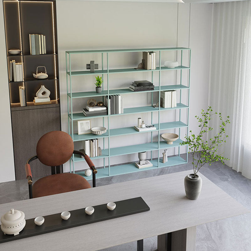 Open Back Modern Style Bookcase Metal Bookshelf for Home Office