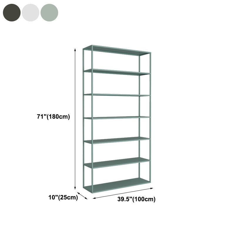 Open Back Modern Style Bookcase Metal Bookshelf for Home Office