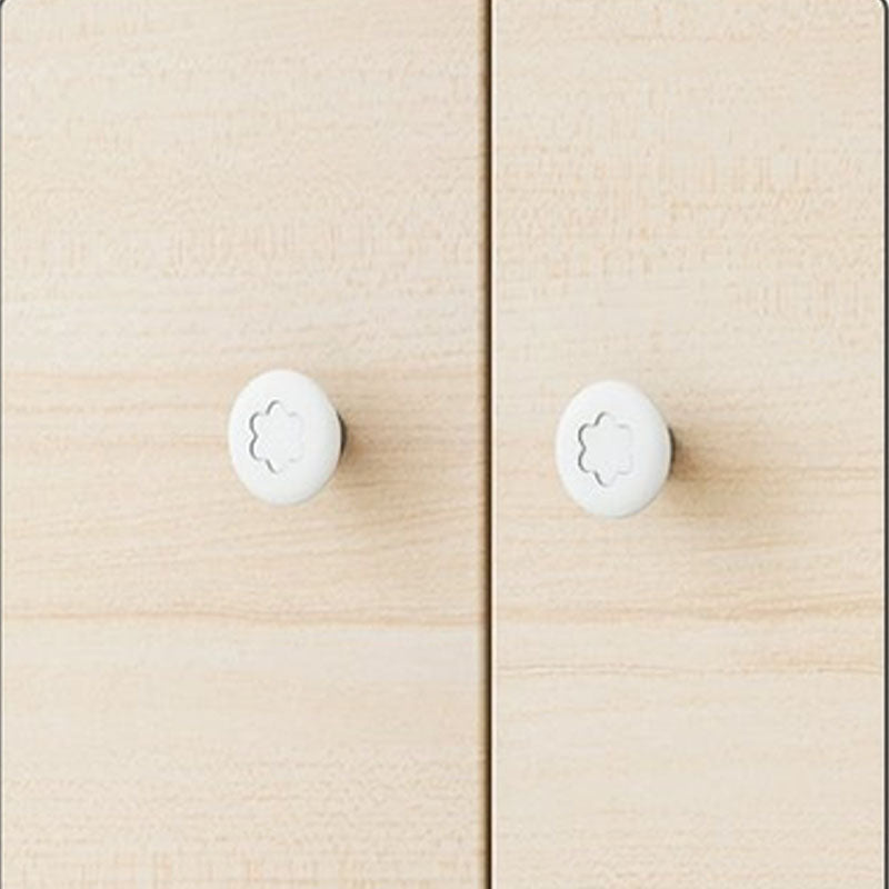 Modern Style Bookcase Wood Closed Back Bookshelf with Door for Office