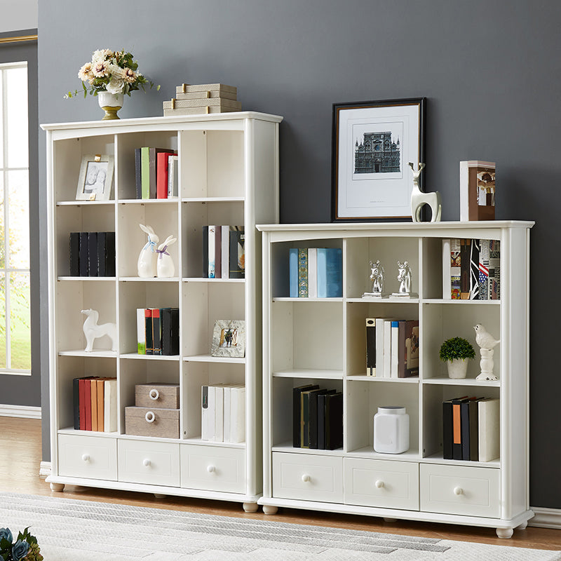 Modern Style Bookcase Engineer Wood Closed Back Bookshelf for Home Office