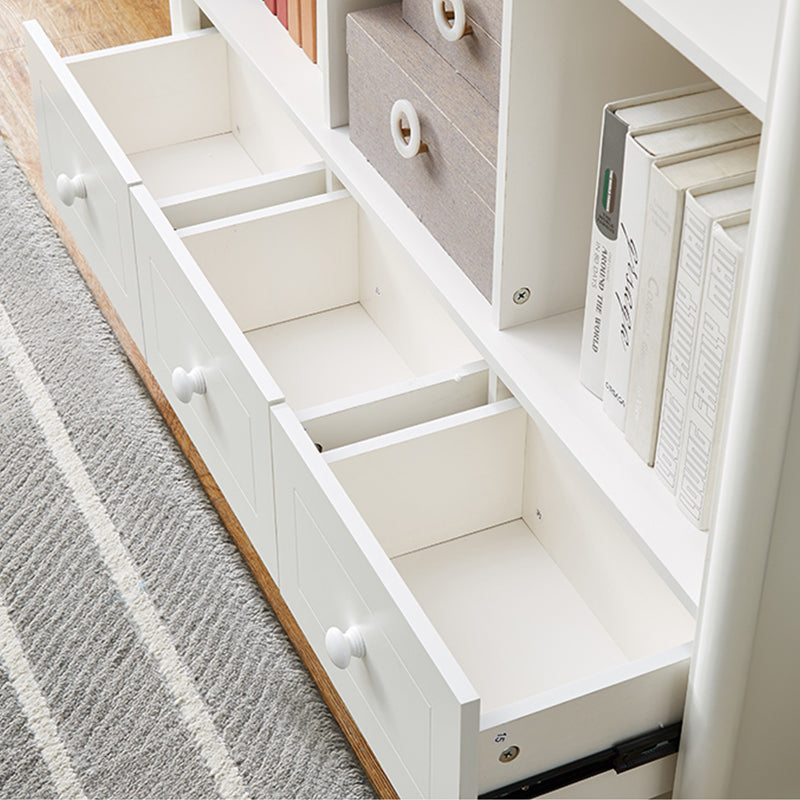 Modern Style Bookcase Engineer Wood Closed Back Bookshelf for Home Office