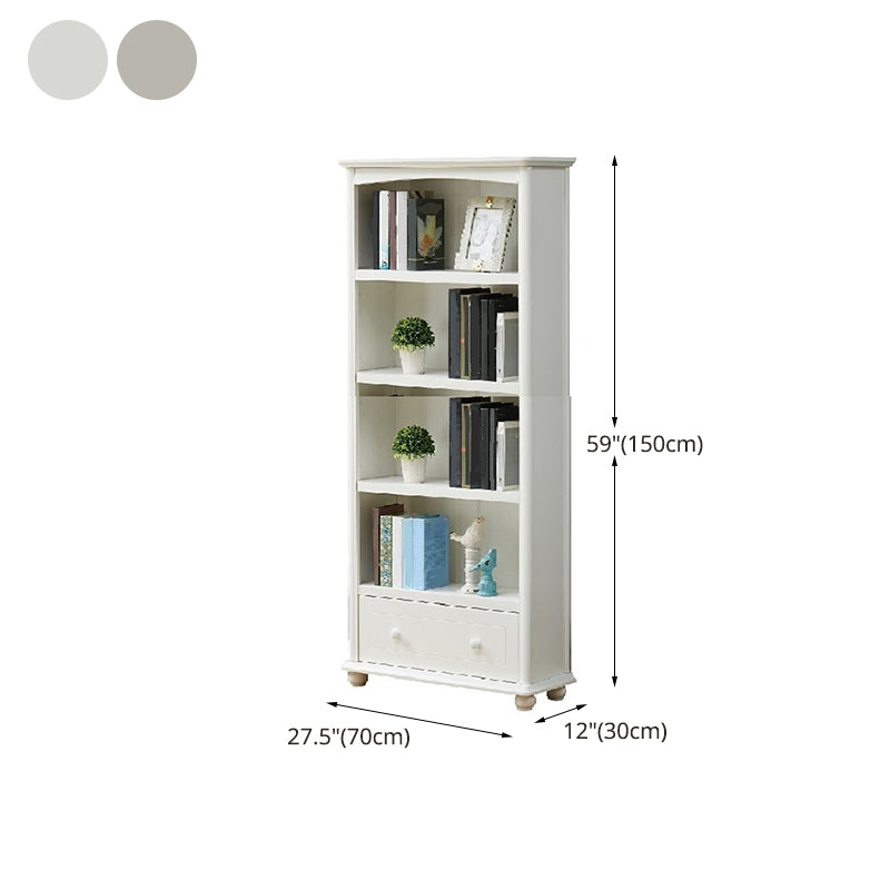 Modern Style Bookcase Engineer Wood Closed Back Bookshelf for Home Office