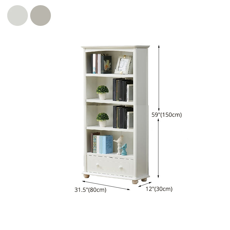 Modern Style Bookcase Engineer Wood Closed Back Bookshelf for Home Office