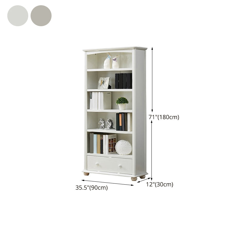 Modern Style Bookcase Engineer Wood Closed Back Bookshelf for Home Office