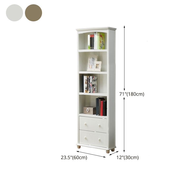Modern Style Bookcase Engineer Wood Closed Back Bookshelf for Home Office