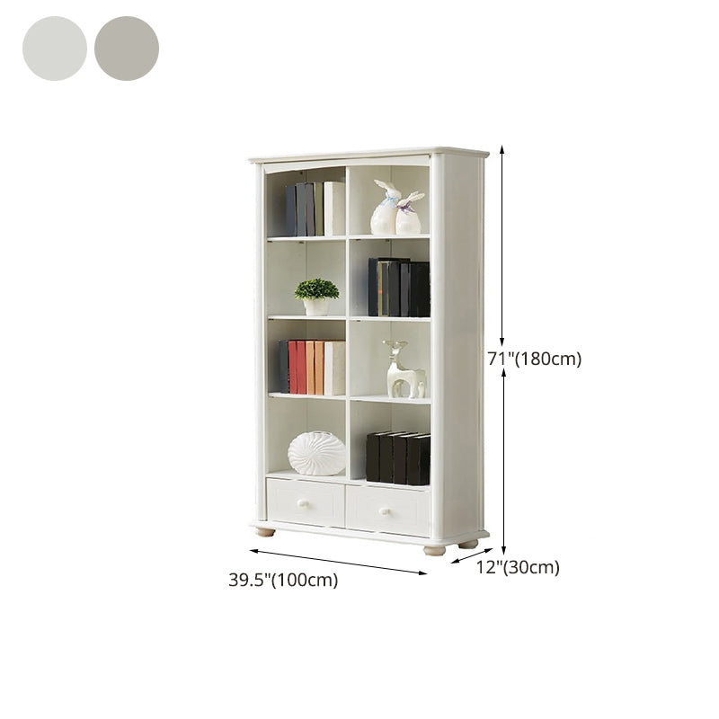 Modern Style Bookcase Engineer Wood Closed Back Bookshelf for Home Office