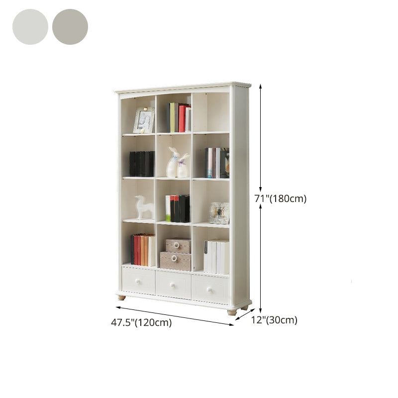 Modern Style Bookcase Engineer Wood Closed Back Bookshelf for Home Office