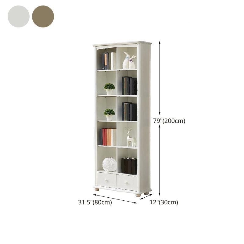 Modern Style Bookcase Engineer Wood Closed Back Bookshelf for Home Office