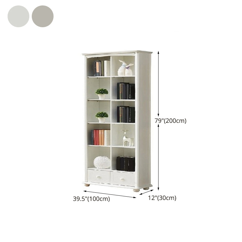 Modern Style Bookcase Engineer Wood Closed Back Bookshelf for Home Office