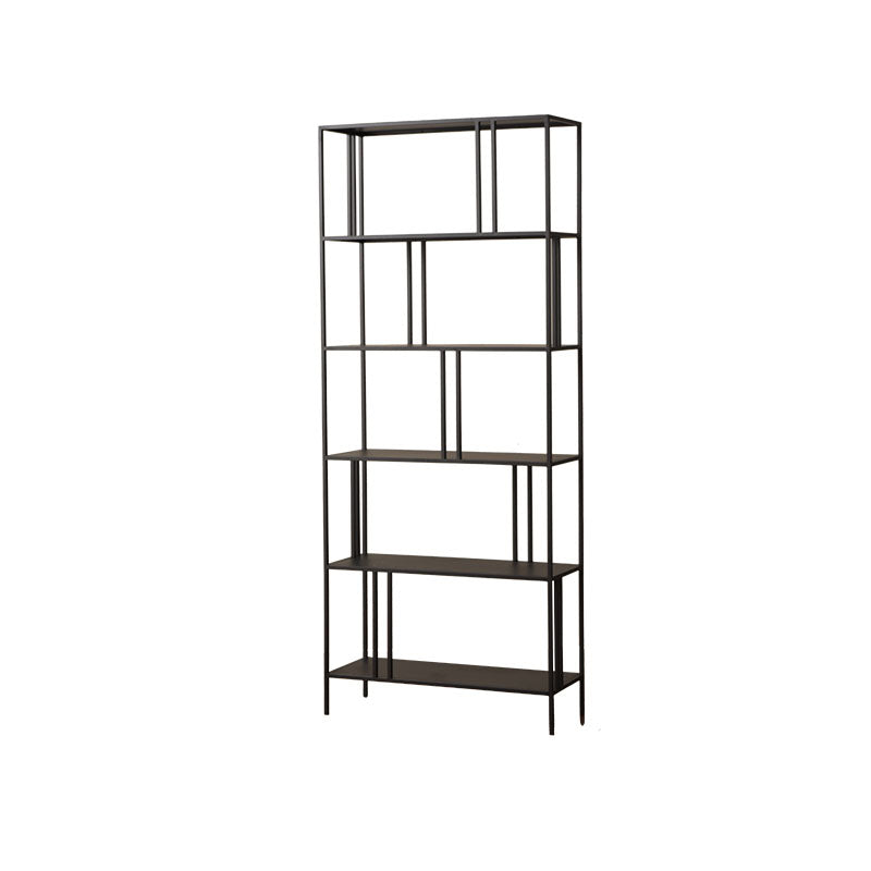 Contemporary Style Bookcase Metal Open Back Bookshelf for Home Office