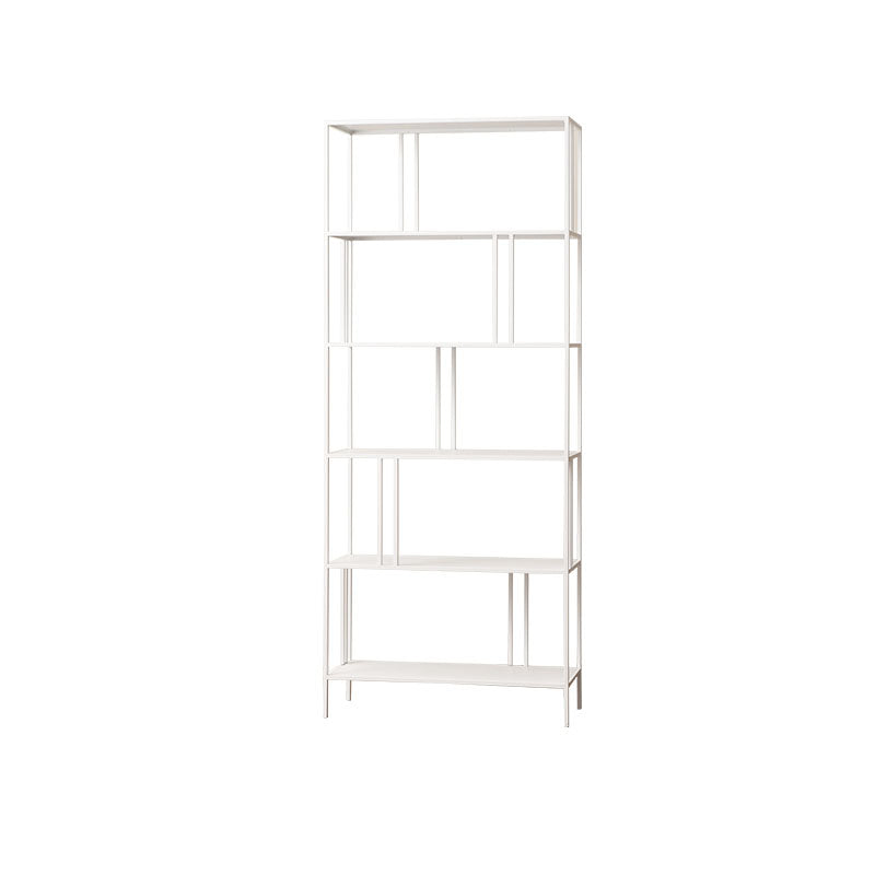 Contemporary Style Bookcase Metal Open Back Bookshelf for Home Office