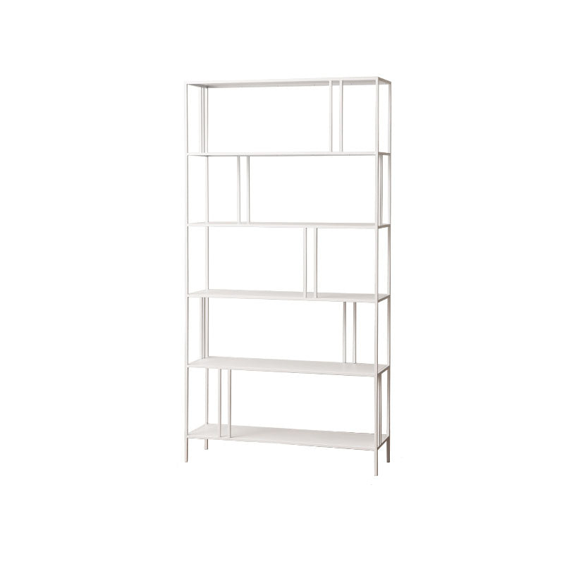Contemporary Style Bookcase Metal Open Back Bookshelf for Home Office