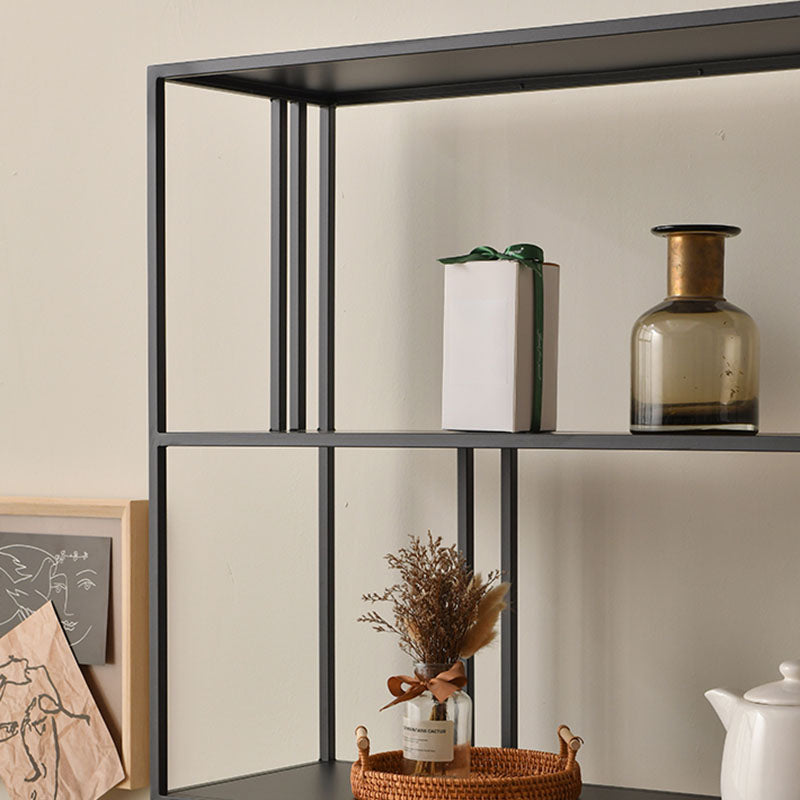 Contemporary Style Bookcase Metal Open Back Bookshelf for Home Office