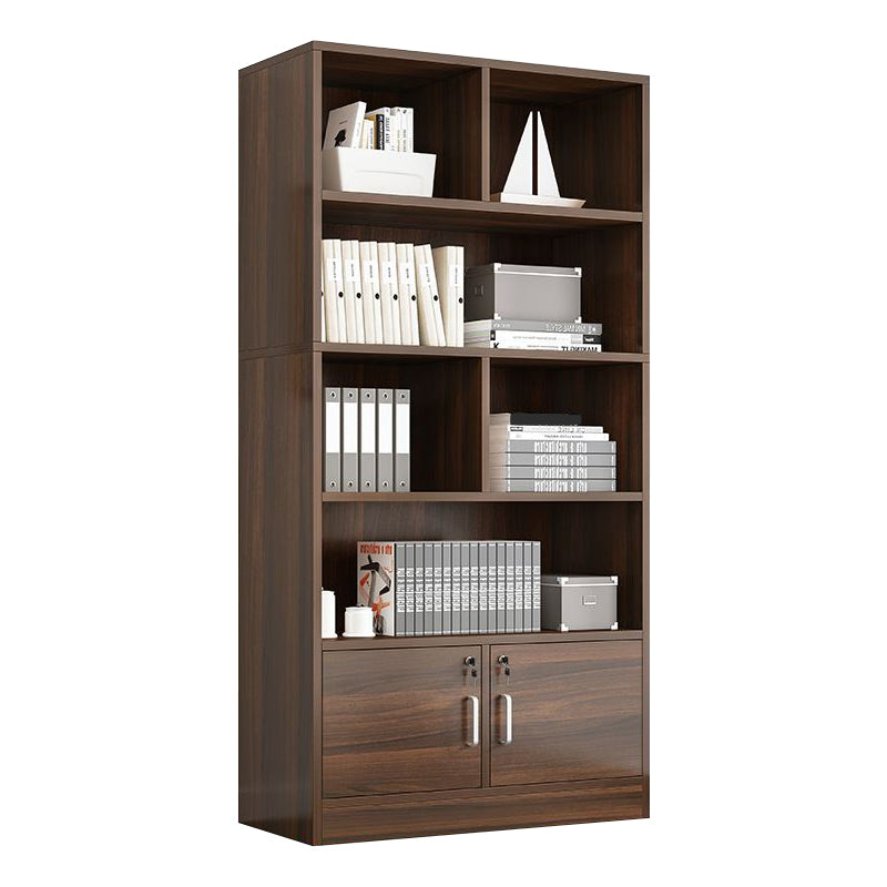 70.87"H Bookshelf Contemporary Style Closed Back Bookcase for Study Room and Office