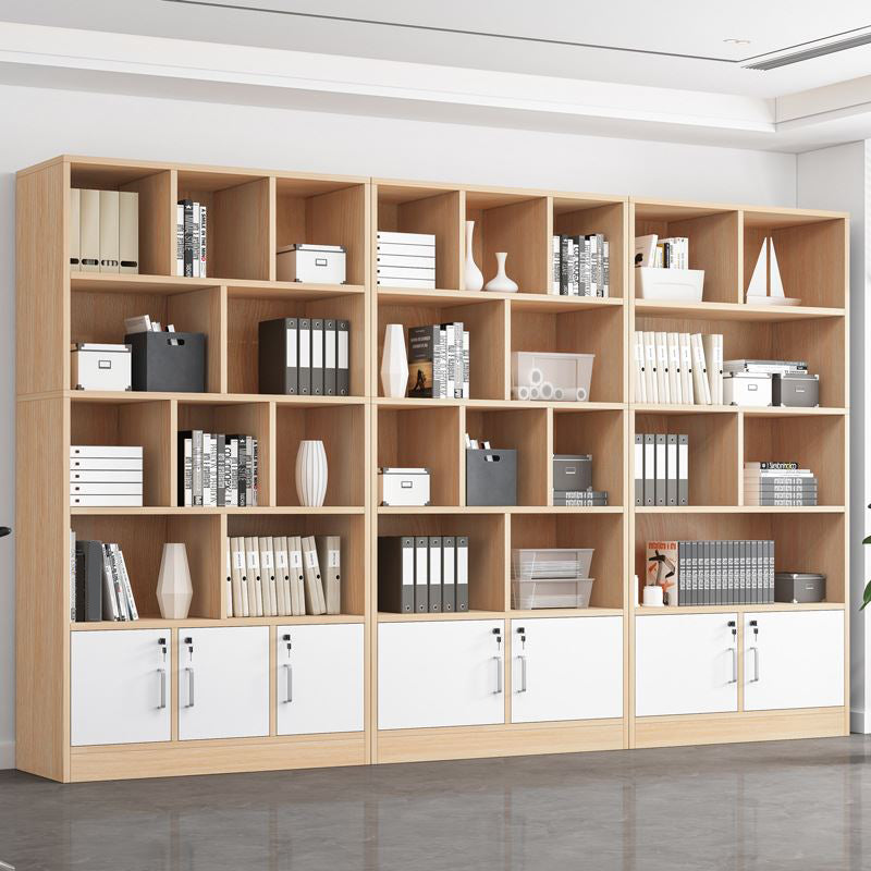 70.87"H Bookshelf Contemporary Style Closed Back Bookcase for Study Room and Office