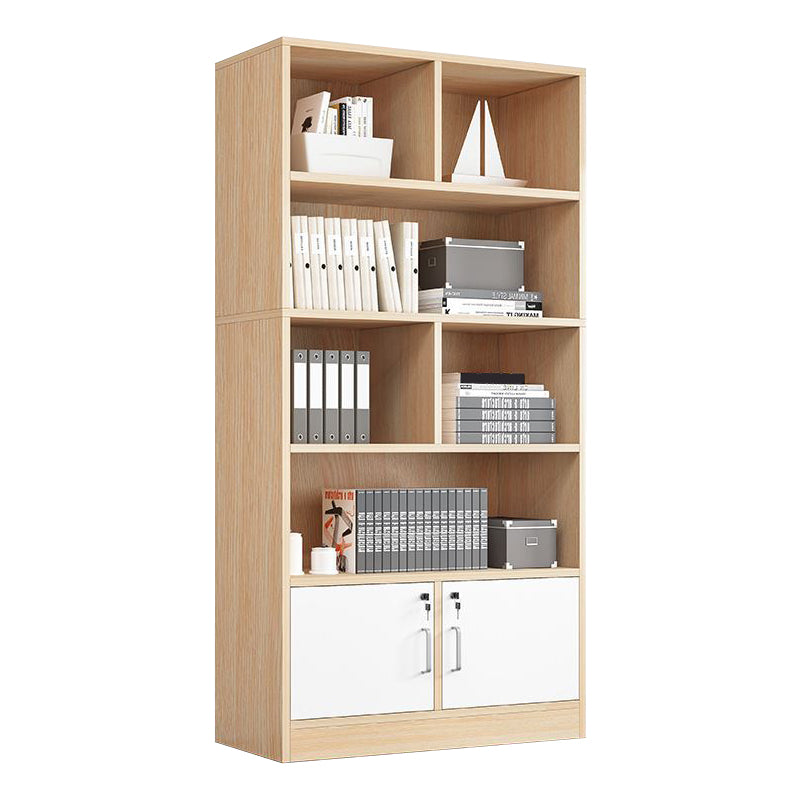 70.87"H Bookshelf Contemporary Style Closed Back Bookcase for Study Room and Office